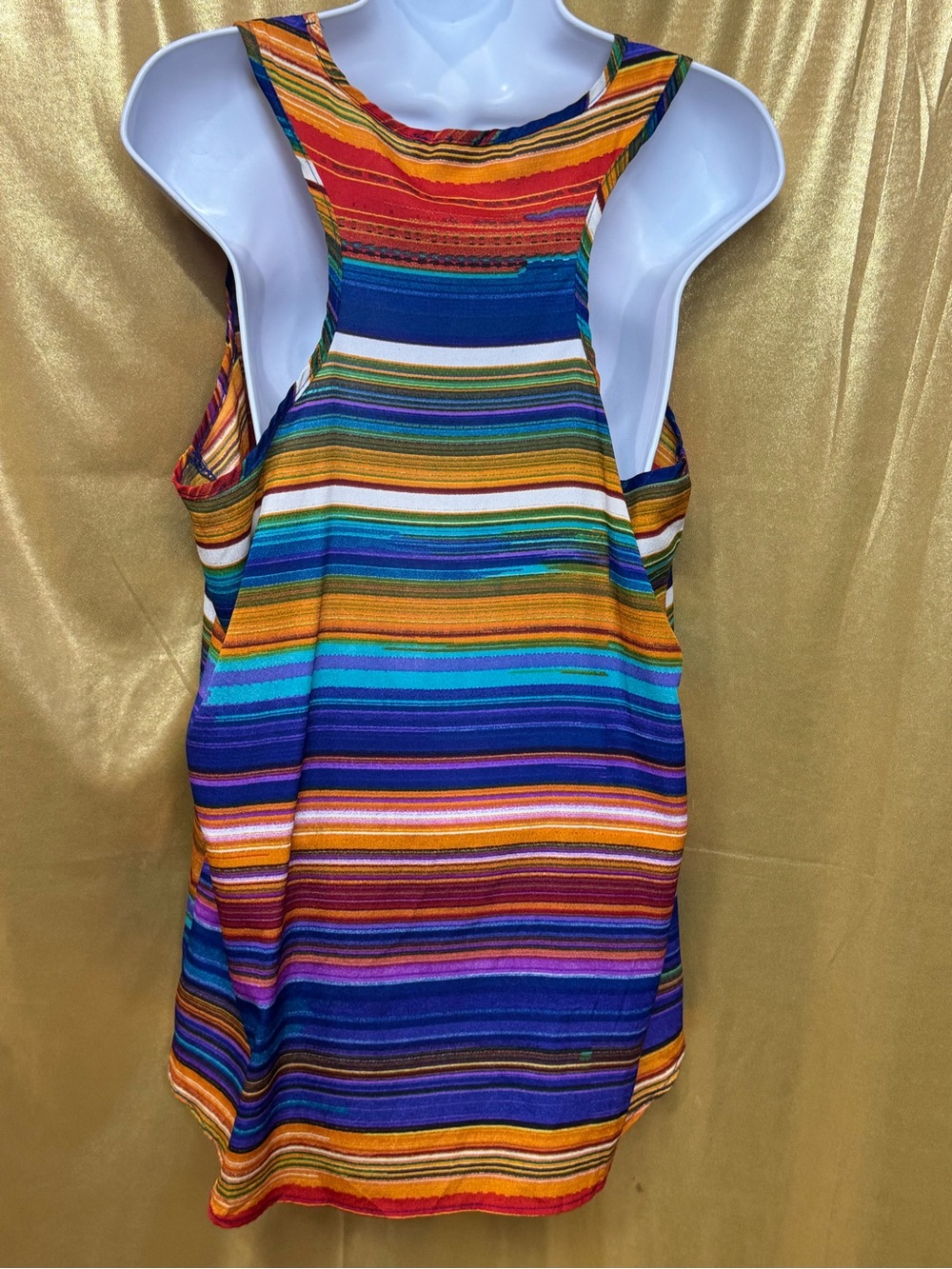 Olive & Oak Striped Racerback Tank Top | Size Large | Made in USA 🌟 - Picture 8 of 13